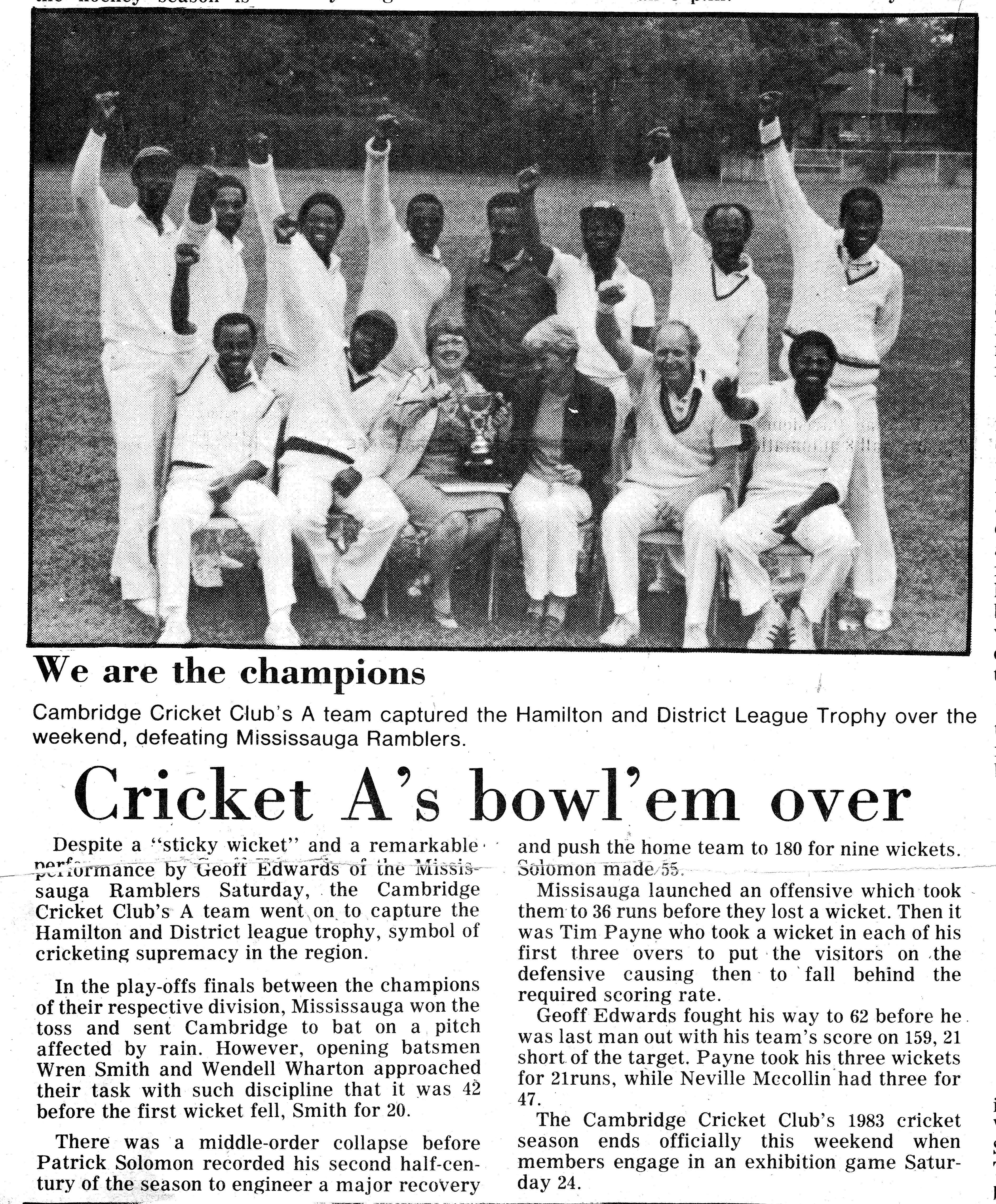 1983 A Division Champions