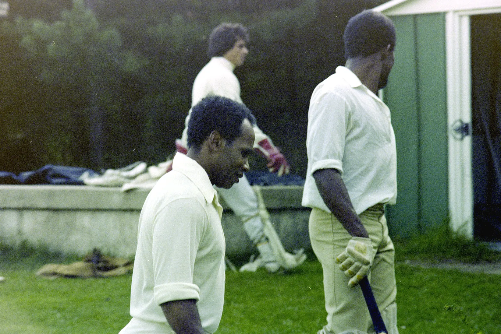 Vince walking to club house